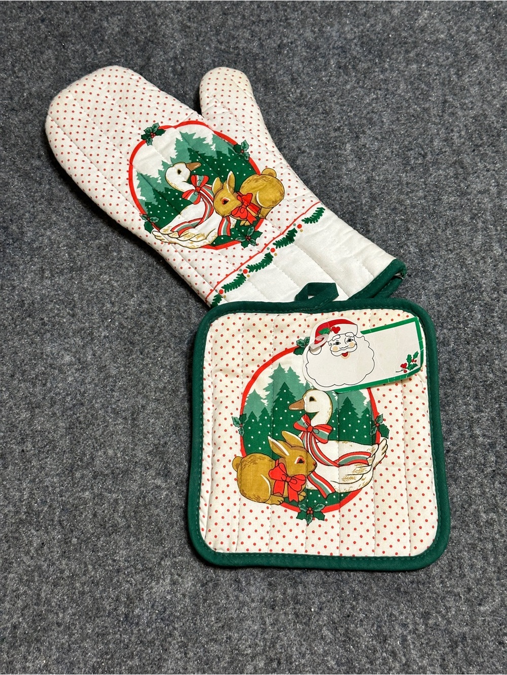Oven mitt & matching pot holder New!